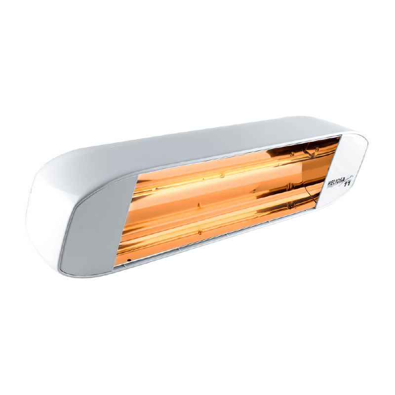 Calefactor Heliosa 11 Blanco 1500 W luz ámbar. Origen Italia